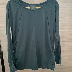 Athleta Foothill Seamless Long Sleeve, XL, Color: Hunter Green
